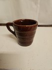 Vintage 1950s Marcrest Usa Brown Glazed Stoneware Pottery Cup Mid Century Modern