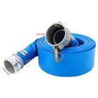 3  X 50 Foot Blue Pvc Lay Flat Water Pump Discharge Hose With Aluminum Pin Lug