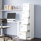 5-drawer Filing Cabinets Metal Storage Locking For Home Office A4  letter White