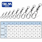 50pcs Ball Bearing Fishing Swivel Snap Split Ring Fishing Lure Bait Connector