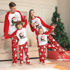 Christmas Family Matching Pajamas Set Santa Claus Sleepwear Adults Kids Xmas Set