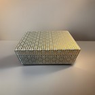 Rare Vintage Hermes - Like Geometric Pattern Rectangular  Jewelry Box Gold