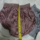 Vintage Grey plum Hanes Granny 100 nylon Silky Shiny  Panty Size 7 Lace Brieflot