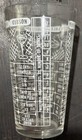 Vintage Glass Cocktail Mixed Drink Recipe  Bar Mixer Retro Clear W black Print