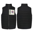 Lg Grateful Dead Insulated Construction Vest Black   White Steal Your Face