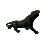 Vintage Mcm Roaring Black Panther Ceramic Figurine Mid-century Collectible