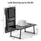 Lap Desk For Adults - Portable Foldable Bed Desk Tray Table Laptop Stand With St