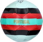 Cristiano Ronaldo Portugal Signed Red Green And Black Soccer Ball