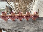 Handmade Wooded Girls Wall 4 Peg Hanging Clothes Rack Pink Kitty Ballerinas 1990