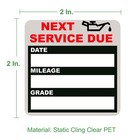 Oil Change Stickers Static Cling 120pcs 2x2in Vehicle Reminder