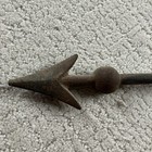 Antique Cast Metal Weathervane Directional Arrow Lightning Rod Piece No Topper 