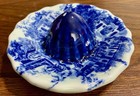 Victoria Ware Ironstone Citrus Juicer Flow Blue   White Excellent Condition