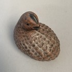 Vintage Quail Partridge Figurine Pottery Brown 