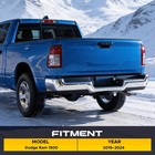 Chrome black Steel Rear Bumper For Ram 1500 2019 2020-2023 Single dual Exhaust