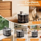 Wireless Cat Water Fountain With External Pump  5000mah Battery  Rechargeable
