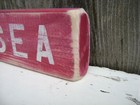 8 Inch Wood Hand Painted Sea Sign Nautical Seafood   s076 