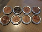 Vintage Sterling Silver Mcm Wooden Drink Coasters  Set Of 8  Wow  Worth A Look 