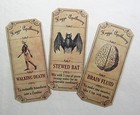 Set  15 Vintage Look Apothecary Potion Ingredient Labels Halloween Decor Poison