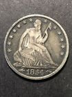 1854 Seated Liberty Half Dollar Arrows Love Token Very Original Surfaces  
