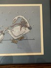 Vintage Cross Stitch Mother Goose Framed Wall Art Home Decor 18x14   