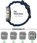 3-in-1 Silicone Band rugged Metal Case For Apple Watch Ultra 3 11 10 9 8 7 6 Se3