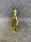 Vintage Polished Brass Prancing Horse Figurine Mounted On Brass Base 8  T