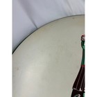 Vintage White Coca Cola Button Metal Sign Round Bottle Graphic 24 Inch Diameter