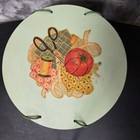 Princess 1950 s Vintage Wicker Round Sewing Basket Lid Green Fair Retro Grandma