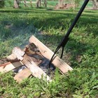 36    Inch 3 Prong Spring Handle Campfire Fireplace Wood Log Grabber Fire Tongs