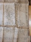 Vtg Wonder Art Hooked Rug Hooking Foundation Burlap Type Canvas Flowers 23 x35 