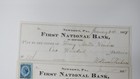 Lot Of 6 Antique Bank Checks  First National Bank  Newtown Pa  All 1878