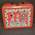 Vintage Disney 101 Dalmatians Aladdin Lunchbox With Thermos Red Plastic Set