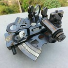 Antique Nautical Brass Working German Marine Sextant W  Wooden Box