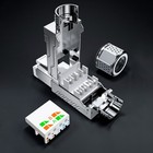 4x Cat8 Rj45 Network Lan Ethernet Shielded Plug Connector Single Piece Tool-free