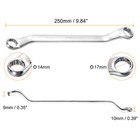 45 Degree Offset Box End Wrench 14mm X 17mm Metric 12 Point Cr-v Double Box