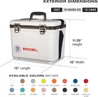 Engel Coolers 13 Qt Leak-proof Airtight Hard Cooler Dry Box Lunchbox W  Tray