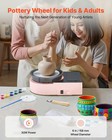 Vevor Mini Pottery Wheel Electric Clay Wheel For Kids And Adults 6 Inch Pink
