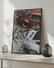 Classic Street Cars Poster - Jdm Retro Vibes Art Print  Vintage Car Meet Wall