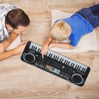 Black 61 Key Music Electronic Keyboard Electric Piano Organ W  Mic For Kids Gift