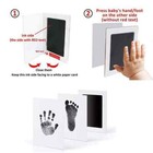 Newborn Baby Diy Hand And Footprint Kit Ink Pads Photo Frame Handprint Toddlers 