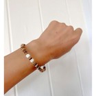 Hawaiian Light Brown Coconut Puka Shell Elastic Maui Surfer Bracelet Hawaii