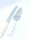 Wedding Elegant Cake Knife Server Set Faux Stainsteel Our Wedding Cake Knife 