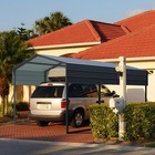 10x15 Ft Metal Carport Heavy Duty With Reinforced Frame For Boat  Car Tractors