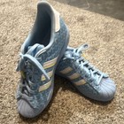 Adidas Girls Blue Low Top Lace-up Athletic Sneakers Round Toe Us 3 Eu 35