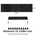 Black Table Runner Satin Silk Smooth Fabric For Wedding Holiday Banquet 5 Pcs