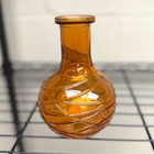 Vintage Mid-century Modern Raised Swirl Glass Bud Vases - Matching 2-piece Set