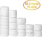 15 Rolls 55 5 Yard White Lace Trim Ribbon Assorted Patterns Cream Vintage Lace R