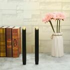Luminara 8  Halloween Flameless Taper Candles Set Of 2 Moving Wick Black Remote