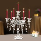 Crystal Candelabra 7 Arm Candle Holder Wedding Birthday Party Table Decor