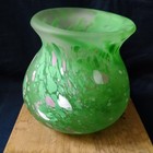 Hand-blown Glass Vase By Kyohei Fujita  W6 2xh6 6in Japan Antique